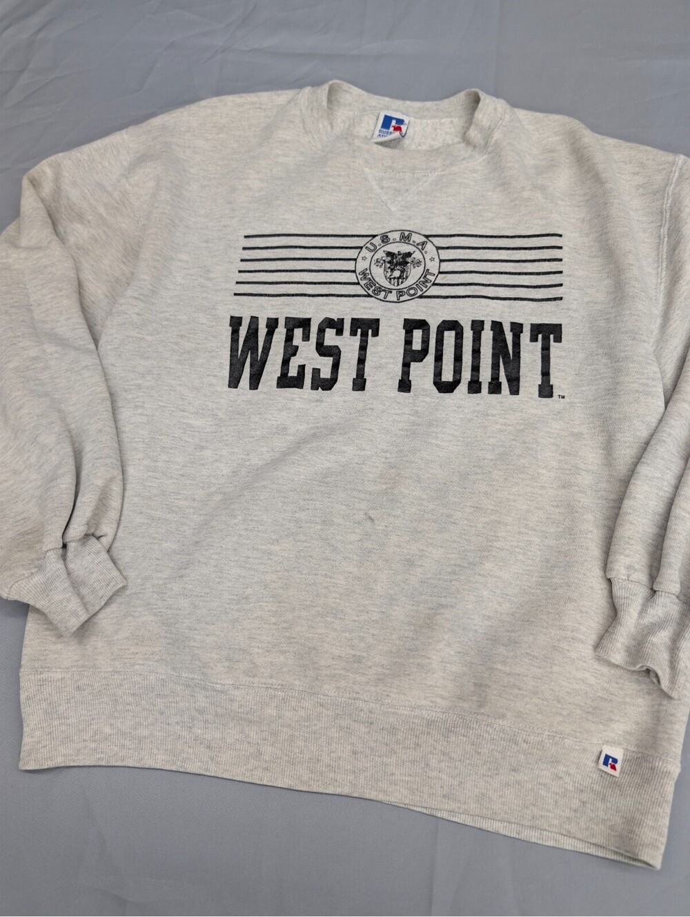USMA West Point Russell Athletic Sweatshirt Gray Large 90s